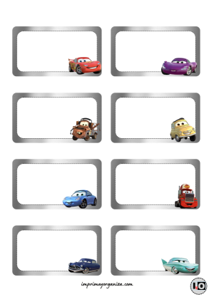 Etiquetas Cars